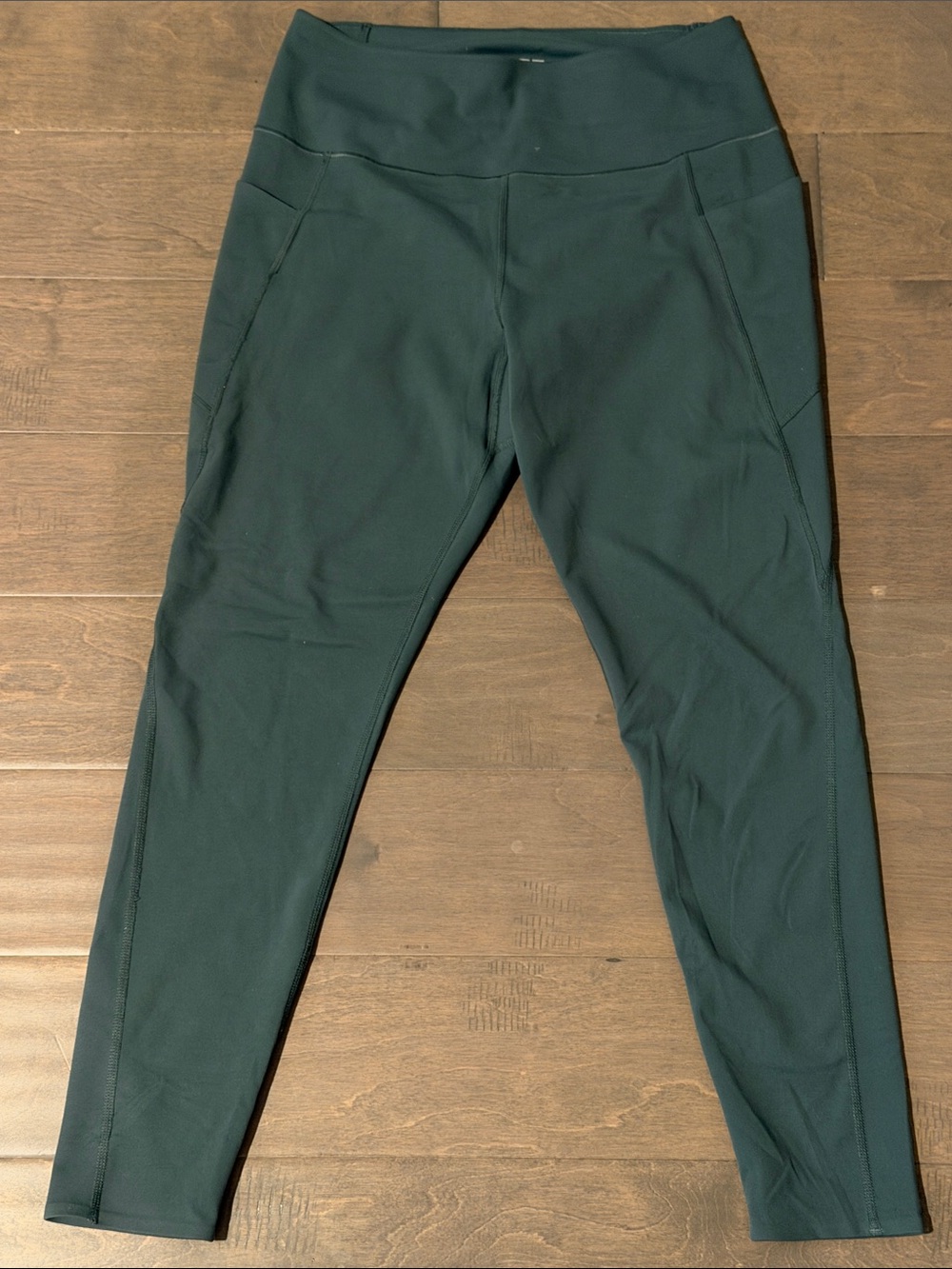 Uniqlo Dark Green High-Waist Leggings